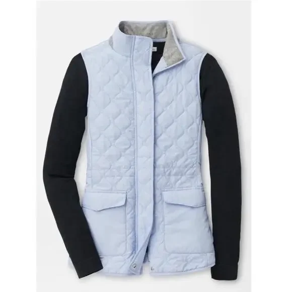 PETER MILLAR Addison Quilted Travel Vest ICE BLUE Women’s M Golf Outdoor Luxury - Picture 3 of 16